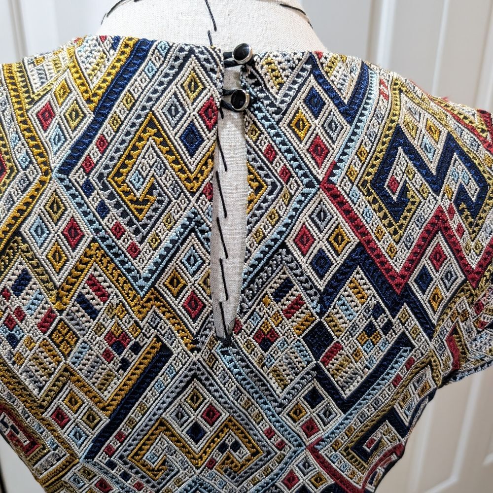 Burning Torch For Anthropologie - Embroidered Tapestry Artsy Bold Boho - Picture 6 of 10